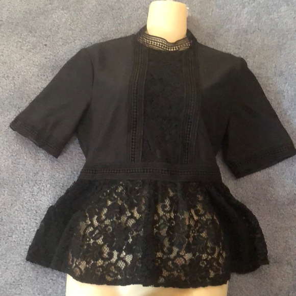 Zara Tops - Zara woman lace black shirt